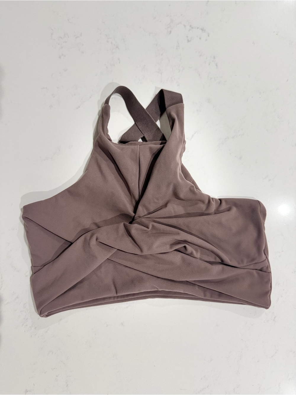 BuffBunny Mauve Twist-Front Sports Bra